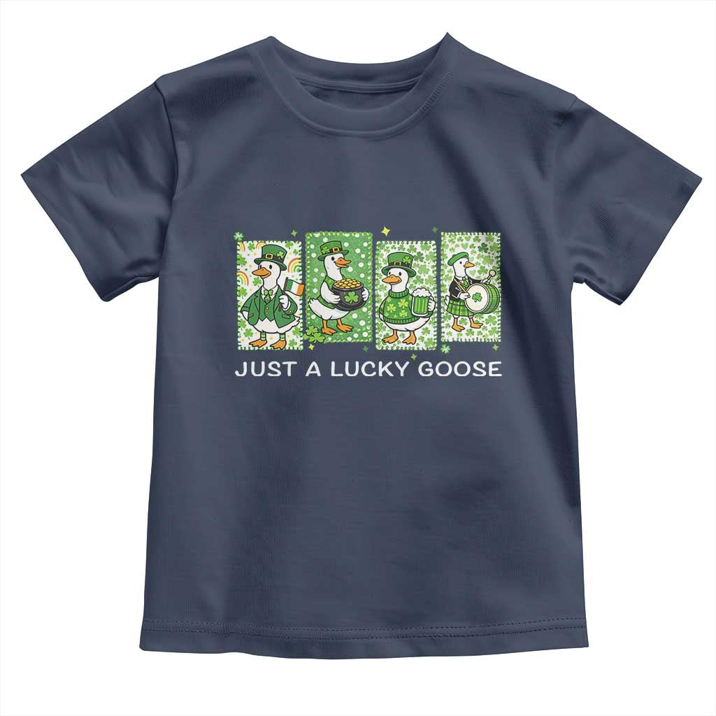 Just A Lucky Goose Toddler T Shirt Funny Irish Crew St Patricks Day