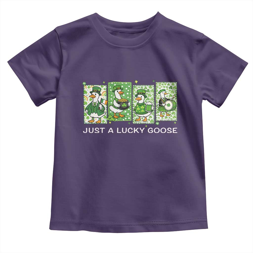 Just A Lucky Goose Toddler T Shirt Funny Irish Crew St Patricks Day