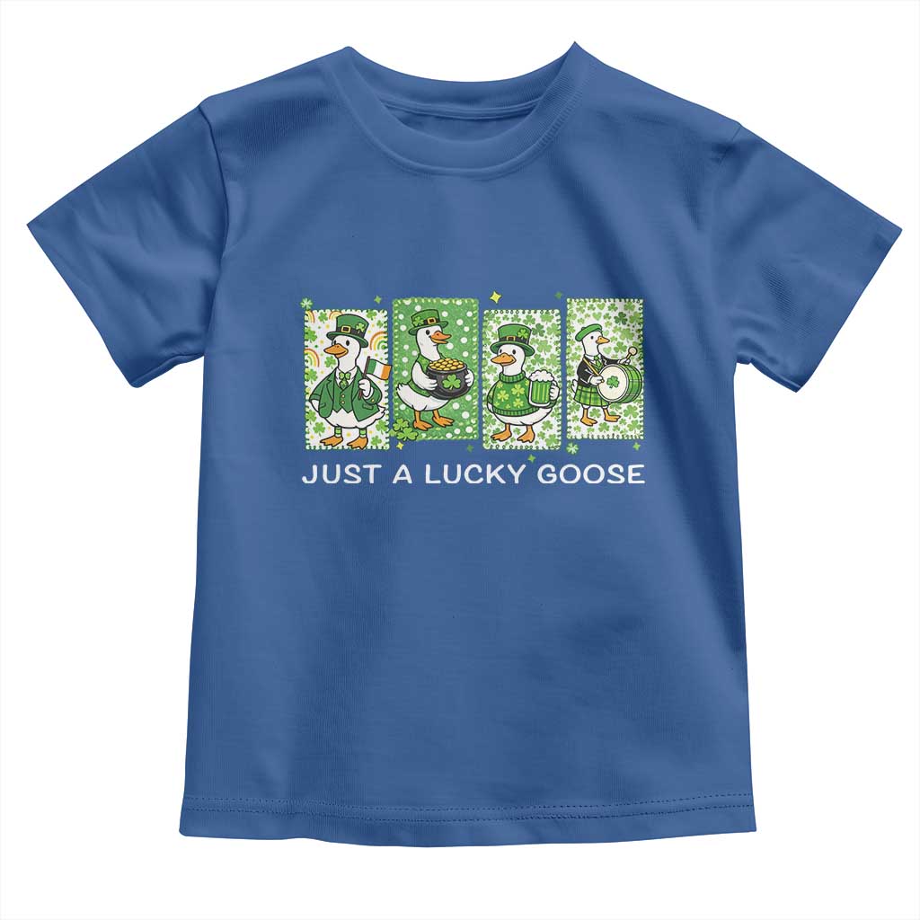 Just A Lucky Goose Toddler T Shirt Funny Irish Crew St Patricks Day