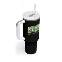 Just A Lucky Goose Tumbler With Handle Funny Irish Crew St Patricks Day