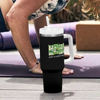 Just A Lucky Goose Tumbler With Handle Funny Irish Crew St Patricks Day