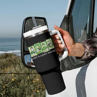 Just A Lucky Goose Tumbler With Handle Funny Irish Crew St Patricks Day