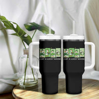 Just A Lucky Goose Tumbler With Handle Funny Irish Crew St Patricks Day