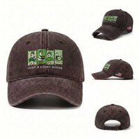 Just A Lucky Goose Washed Cotton Baseball Cap Funny Irish Crew St Patricks Day