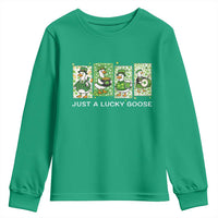 Just A Lucky Goose Youth Sweatshirt Funny Irish Crew St Patricks Day
