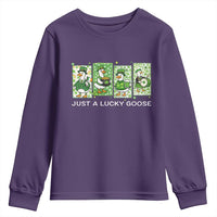 Just A Lucky Goose Youth Sweatshirt Funny Irish Crew St Patricks Day
