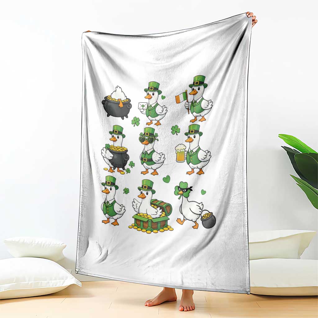 St Patricks Day Goose Crew Irish Celebration Throw Blanket