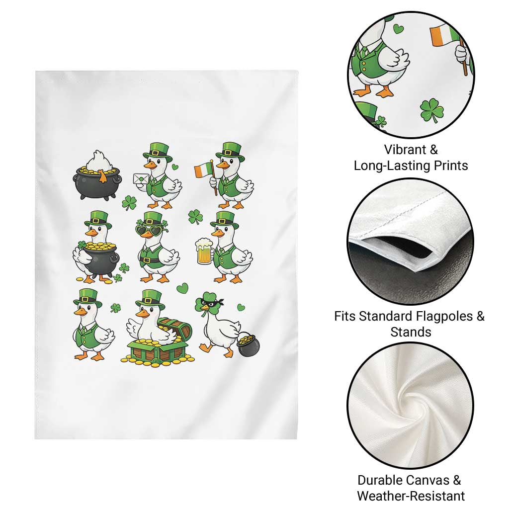St Patricks Day Goose Crew Irish Celebration Garden Flag