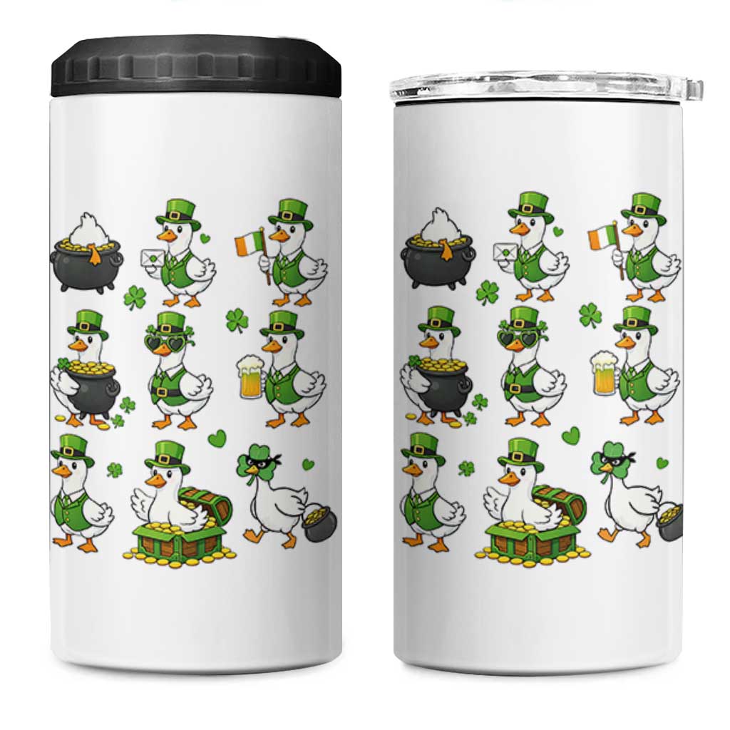 St Patricks Day Goose Crew Irish Celebration 4 in 1 Can Cooler Tumbler