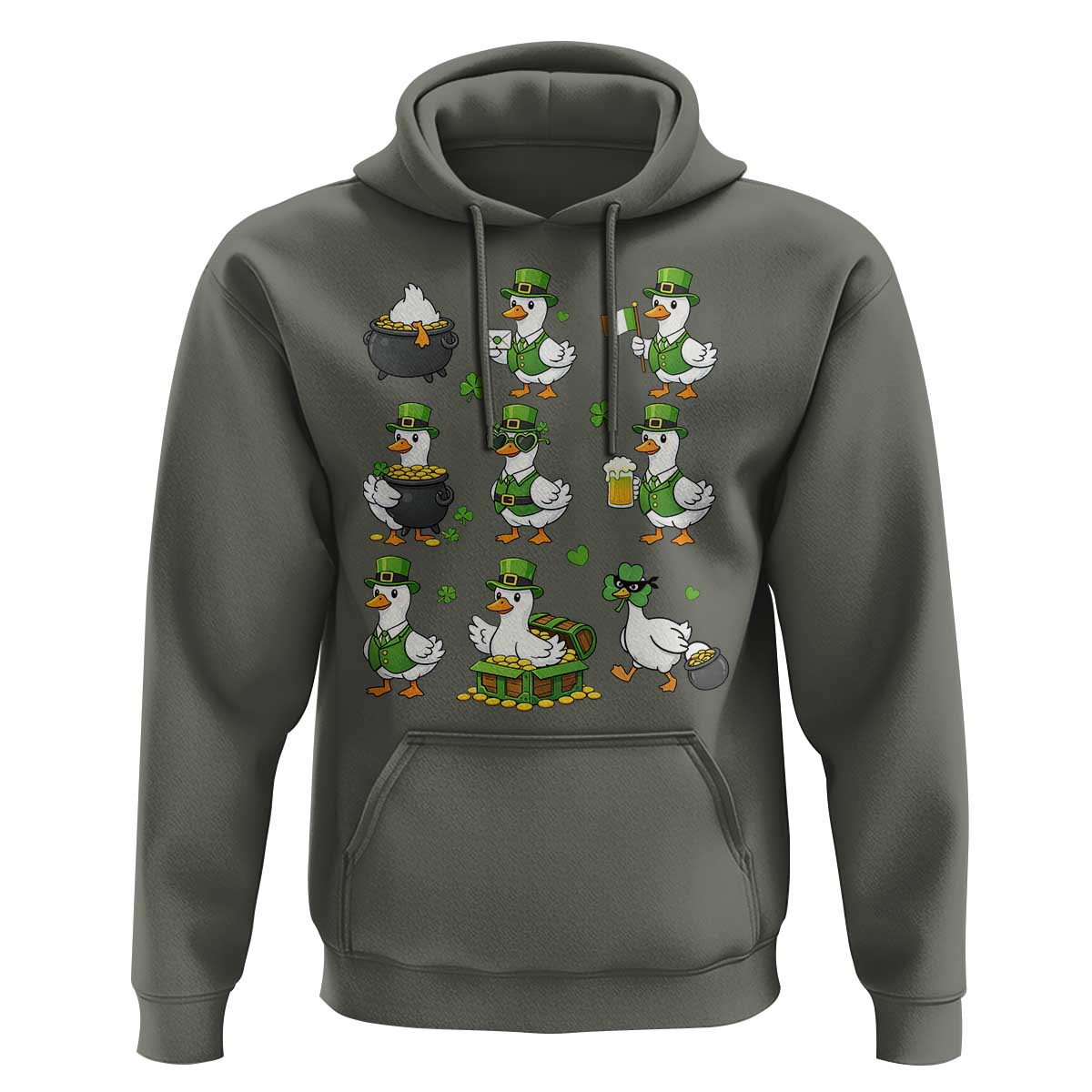 St Patricks Day Goose Crew Irish Celebration Hoodie