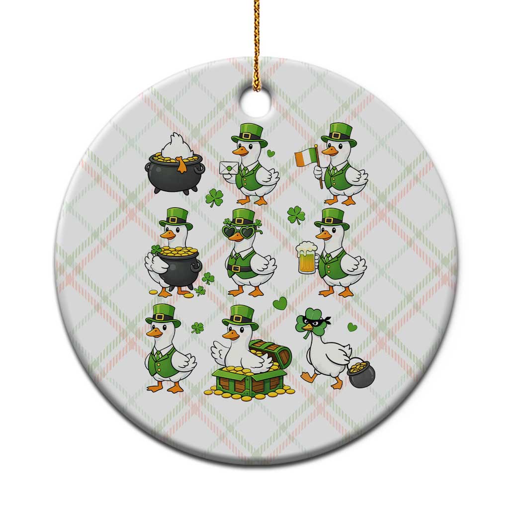 St Patricks Day Goose Crew Irish Celebration Ceramic Ornament