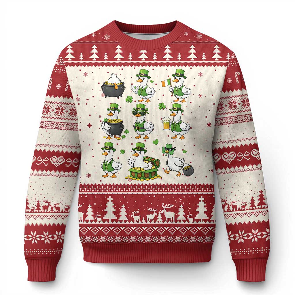 St Patricks Day Goose Crew Irish Celebration Ugly Christmas Sweater