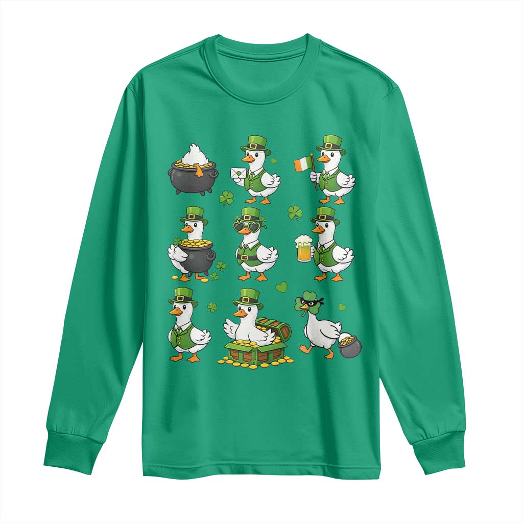 St Patricks Day Goose Crew Irish Celebration Long Sleeve Shirt