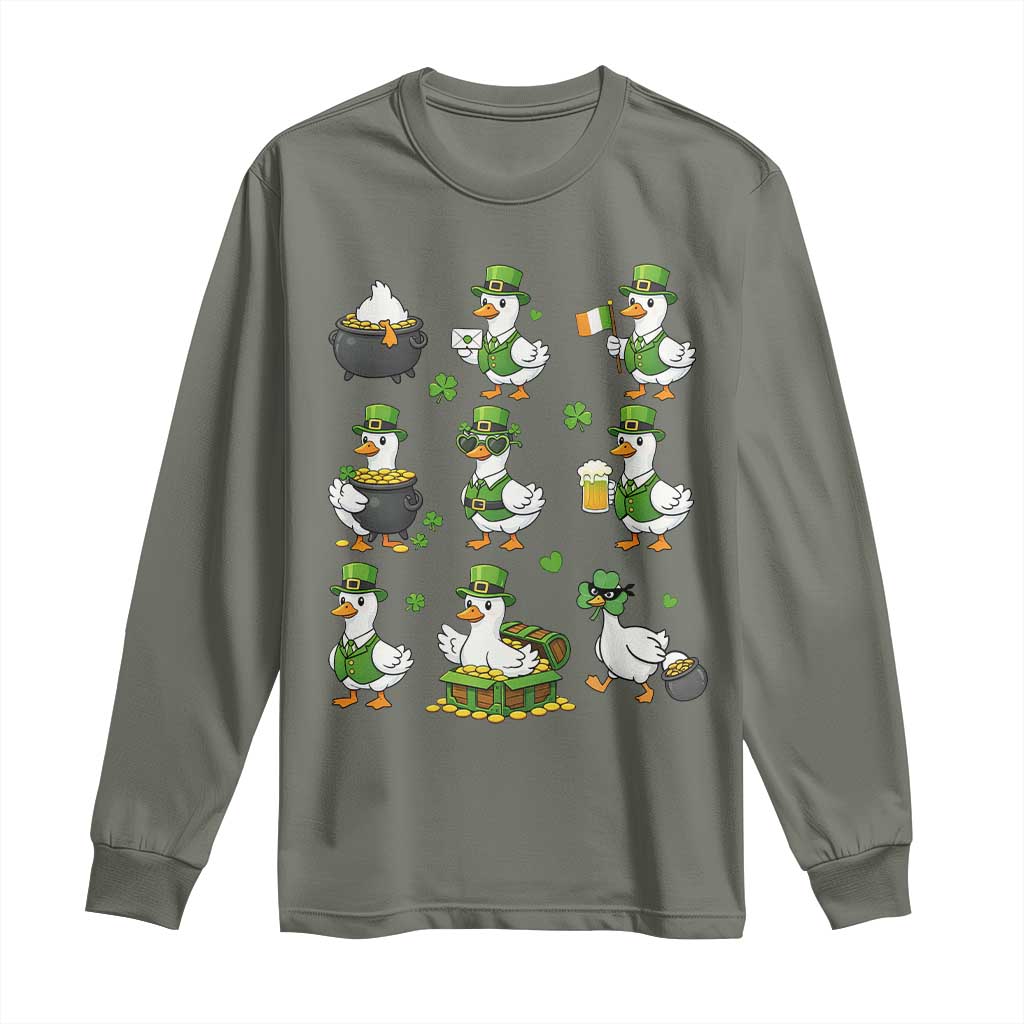St Patricks Day Goose Crew Irish Celebration Long Sleeve Shirt