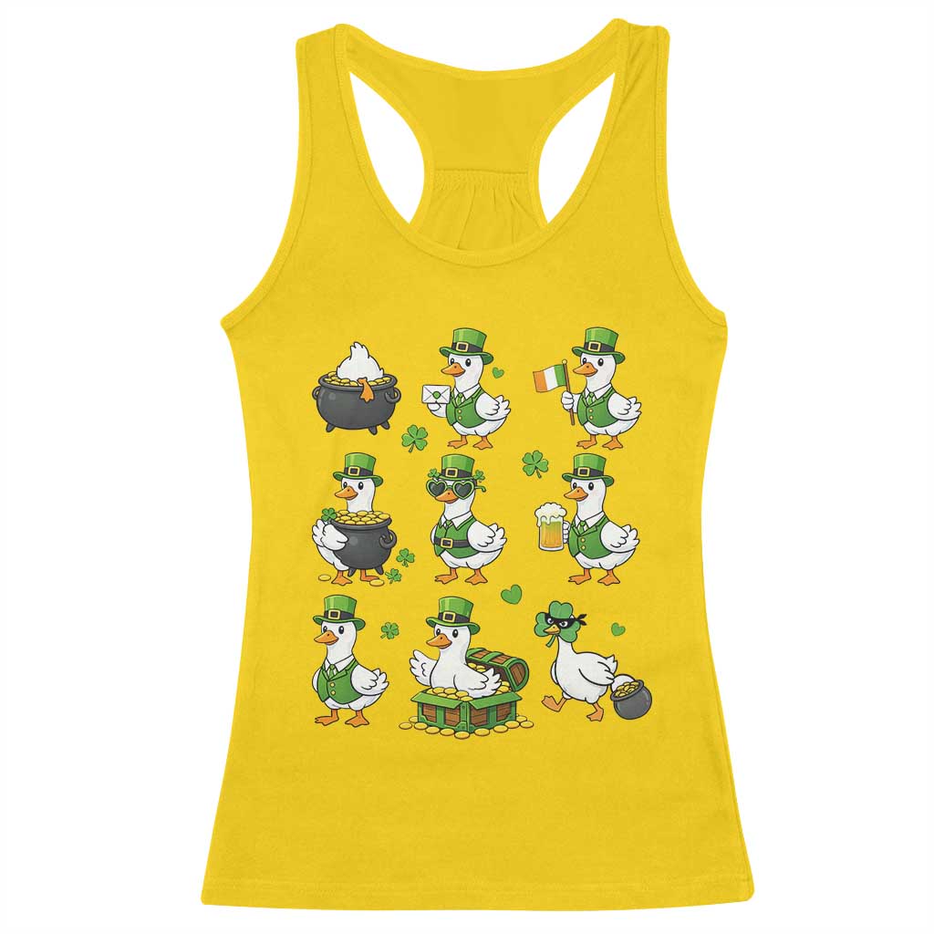 St Patricks Day Goose Crew Irish Celebration Racerback Tank Top