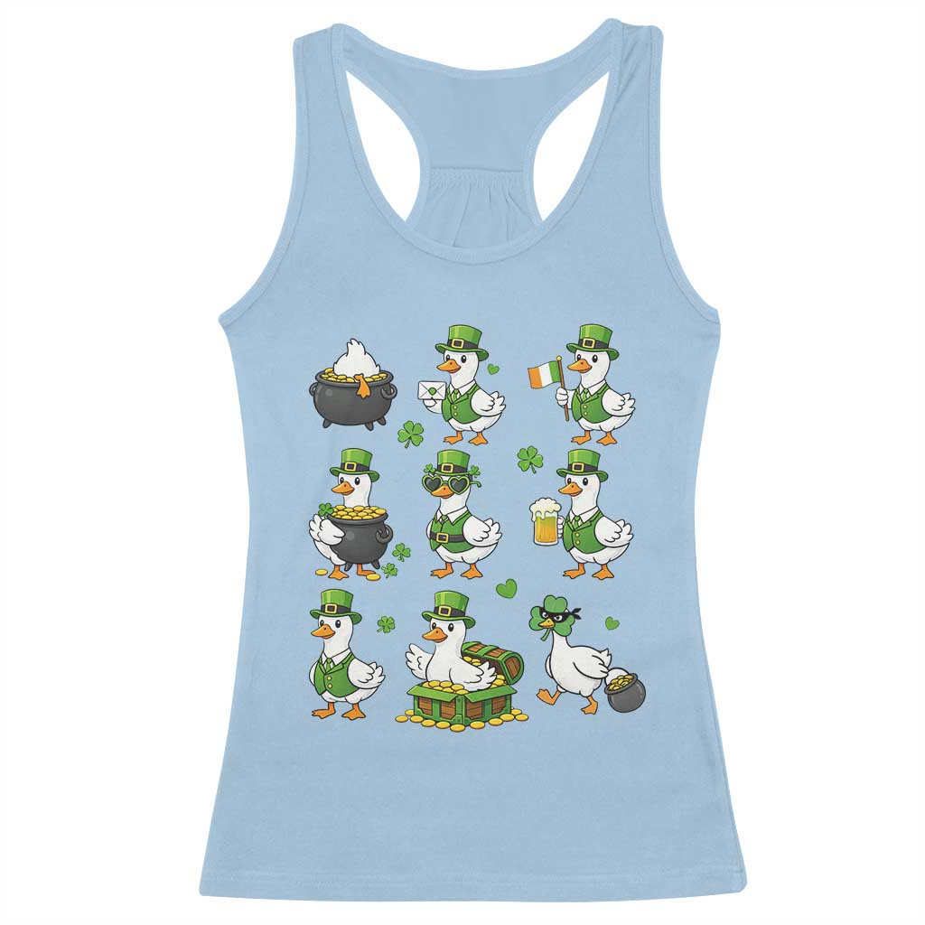 St Patricks Day Goose Crew Irish Celebration Racerback Tank Top