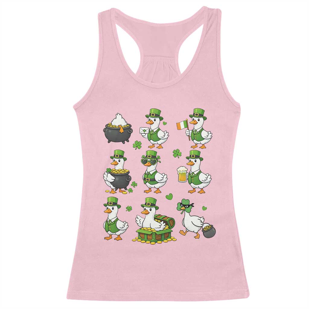 St Patricks Day Goose Crew Irish Celebration Racerback Tank Top