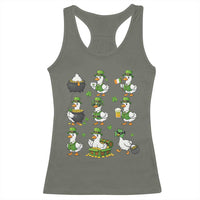 St Patricks Day Goose Crew Irish Celebration Racerback Tank Top