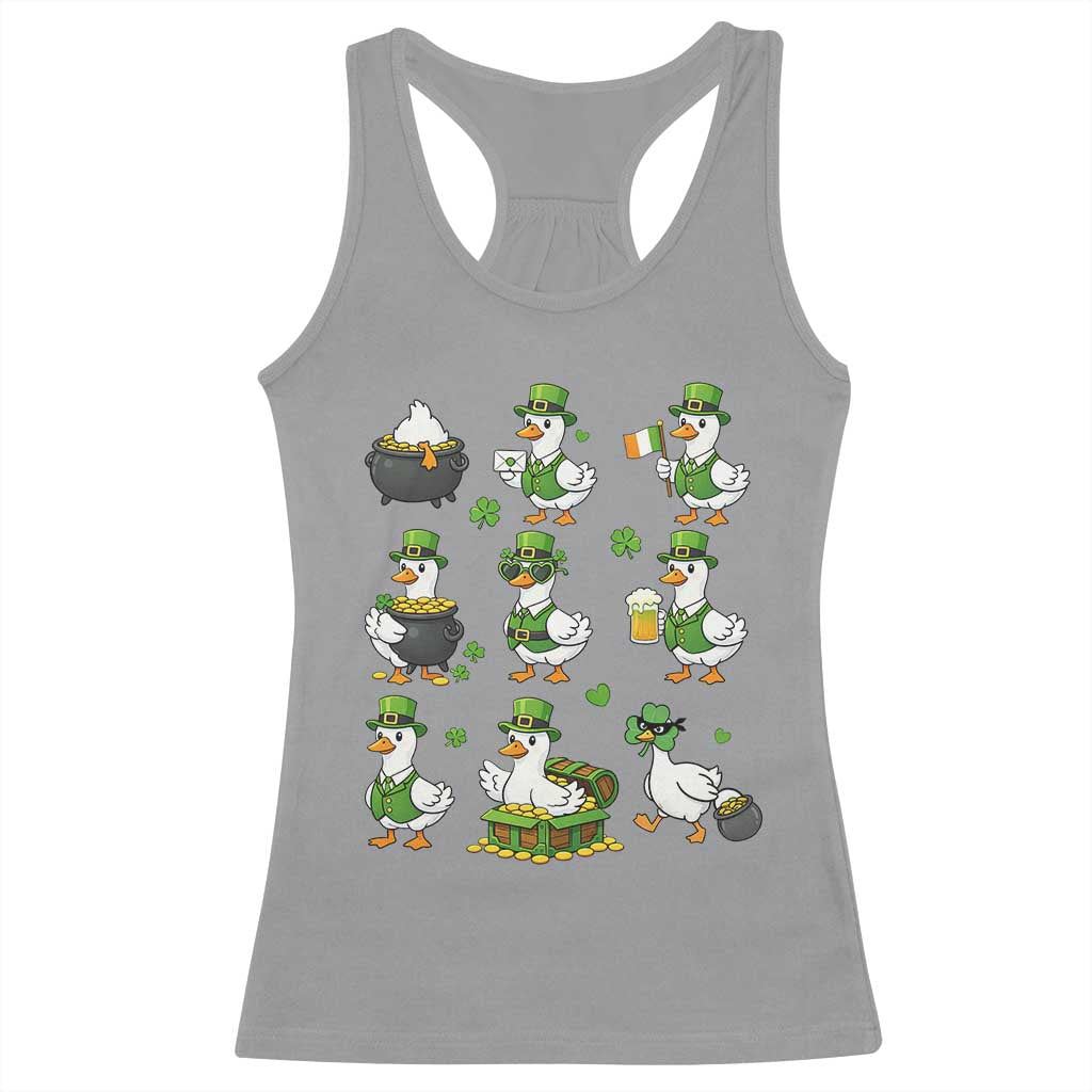 St Patricks Day Goose Crew Irish Celebration Racerback Tank Top