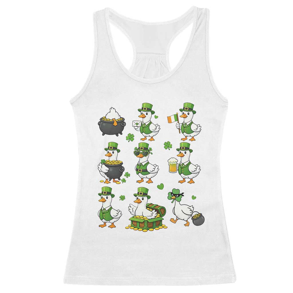 St Patricks Day Goose Crew Irish Celebration Racerback Tank Top