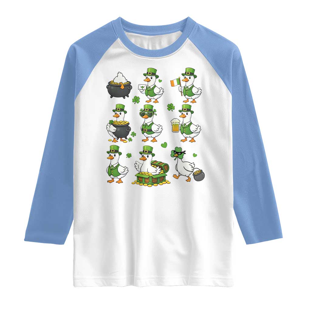 St Patricks Day Goose Crew Irish Celebration Raglan Shirt