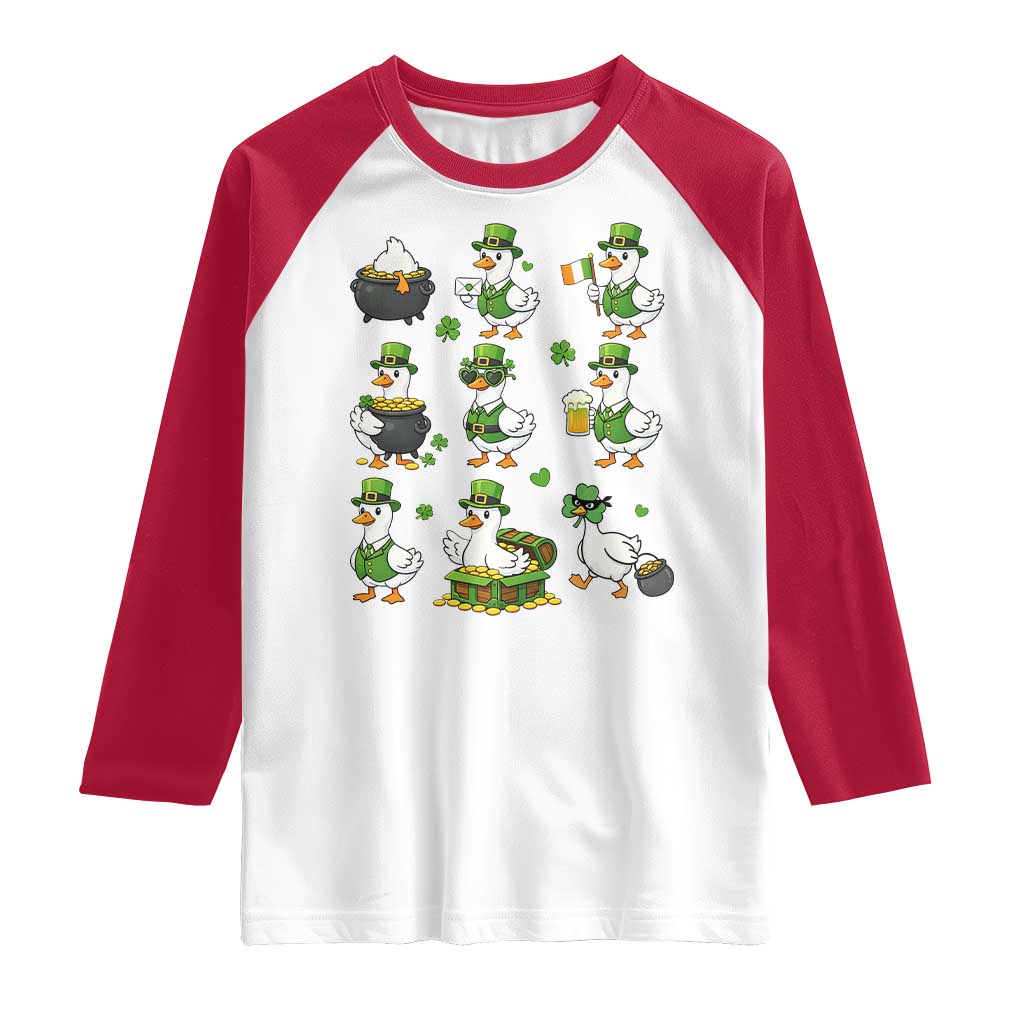 St Patricks Day Goose Crew Irish Celebration Raglan Shirt