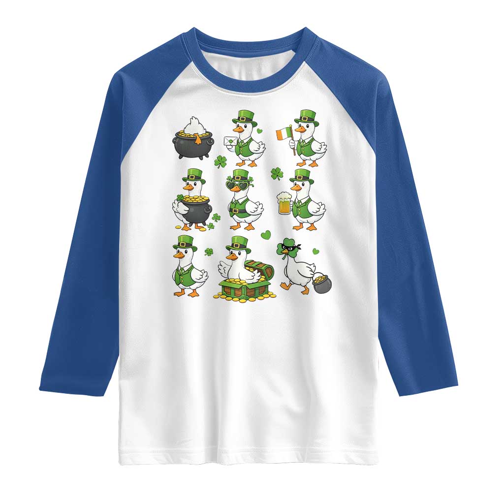 St Patricks Day Goose Crew Irish Celebration Raglan Shirt