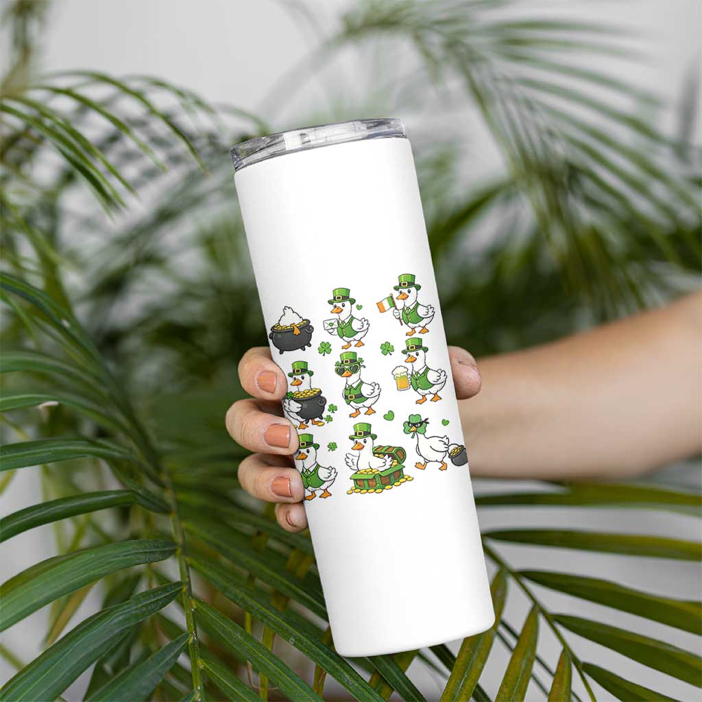 St Patricks Day Goose Crew Irish Celebration Skinny Tumbler