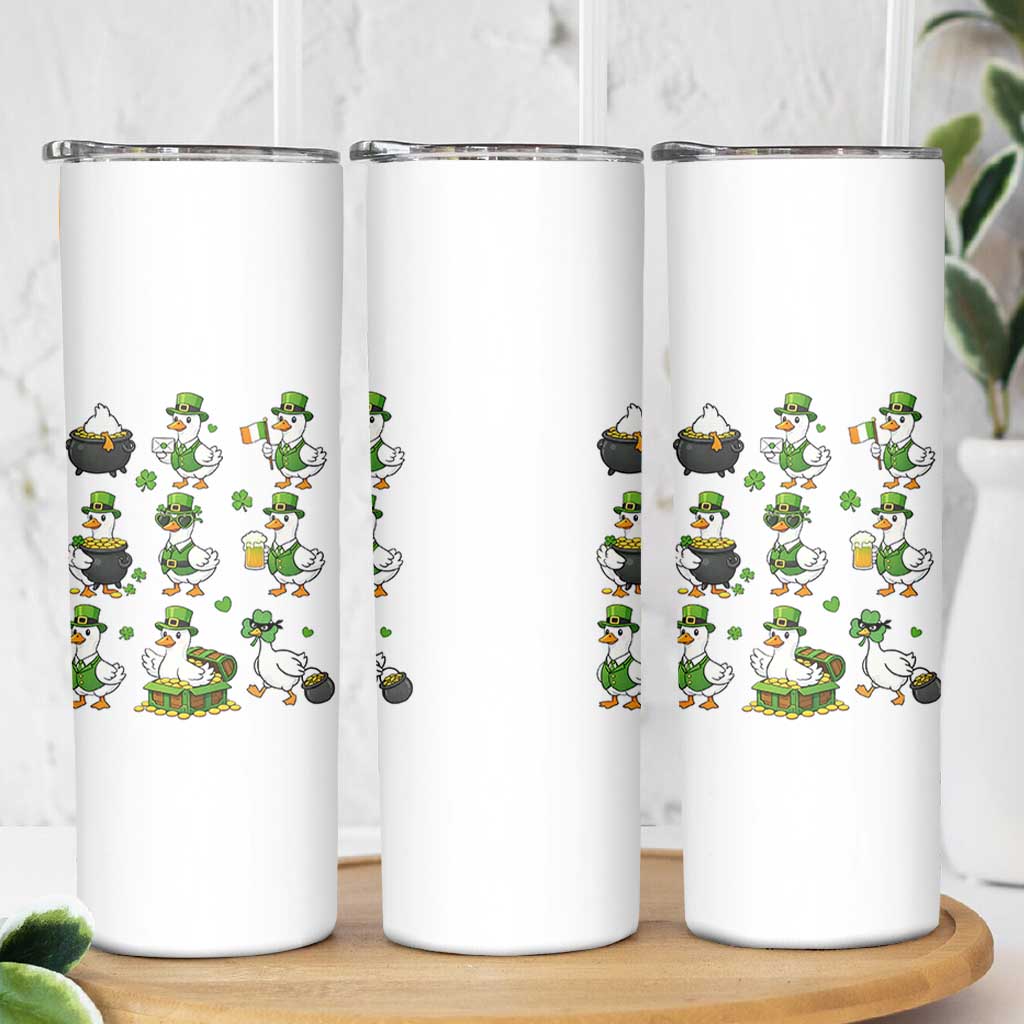 St Patricks Day Goose Crew Irish Celebration Skinny Tumbler