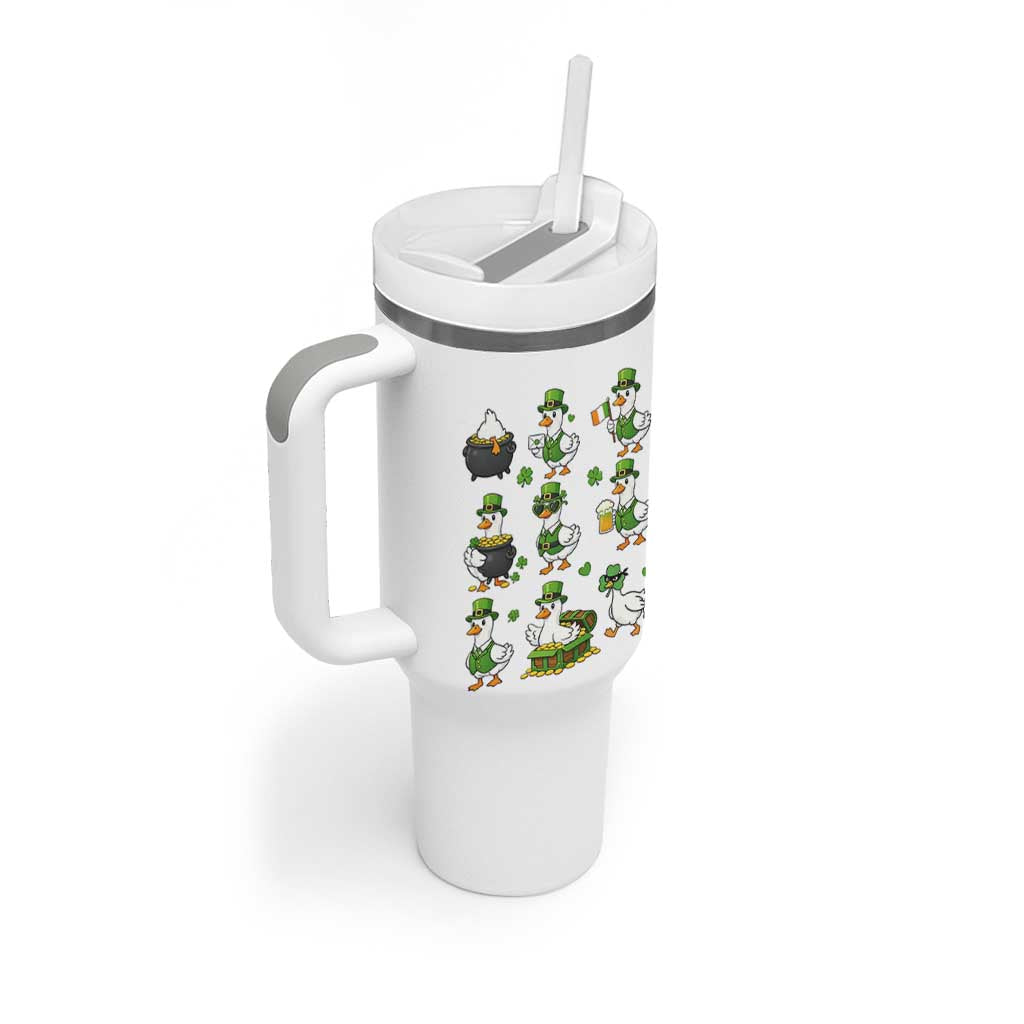 St Patricks Day Goose Crew Irish Celebration Tumbler With Handle