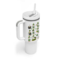 St Patricks Day Goose Crew Irish Celebration Tumbler With Handle