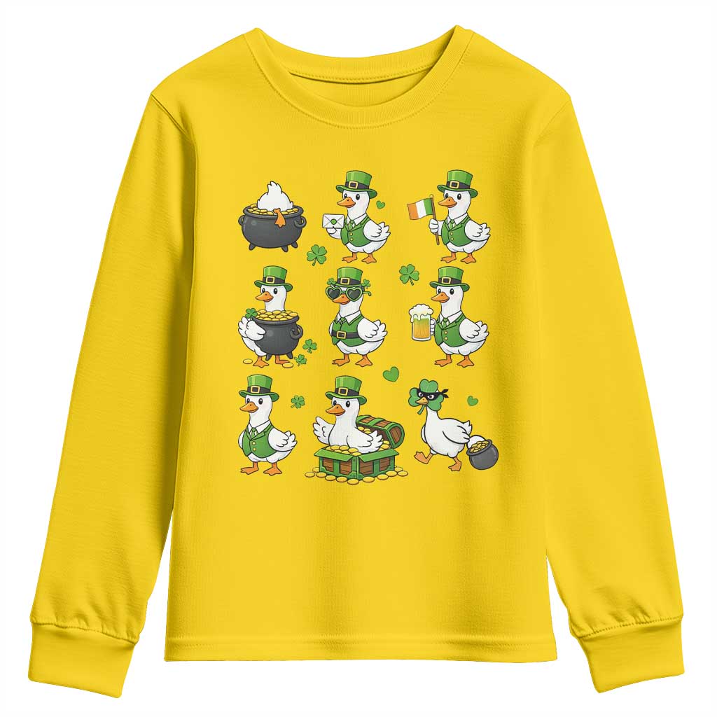 St Patricks Day Goose Crew Irish Celebration Youth Sweatshirt