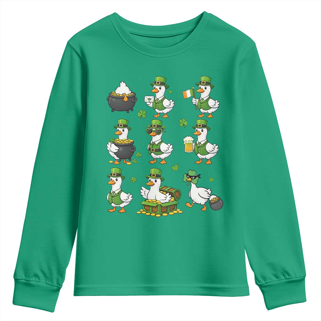 St Patricks Day Goose Crew Irish Celebration Youth Sweatshirt