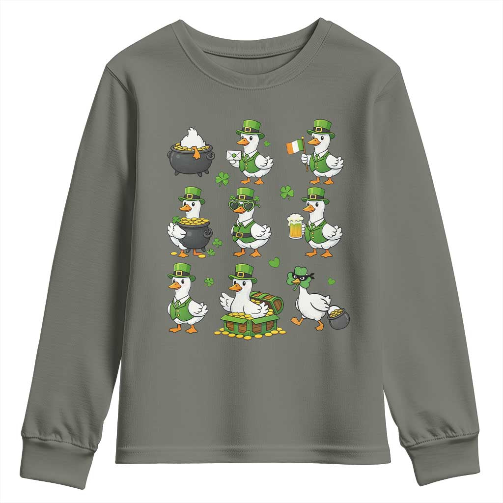 St Patricks Day Goose Crew Irish Celebration Youth Sweatshirt