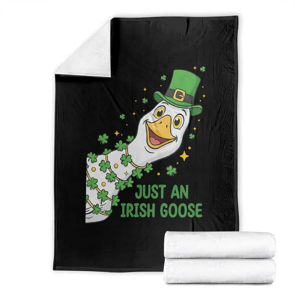 Just An Irish Goose Throw Blanket Funny St Patricks Day