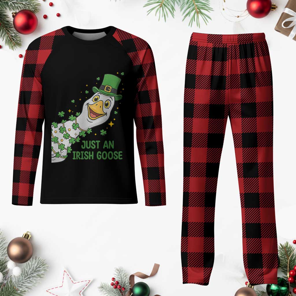 Just An Irish Goose Plaid Pajama Set Funny St Patricks Day