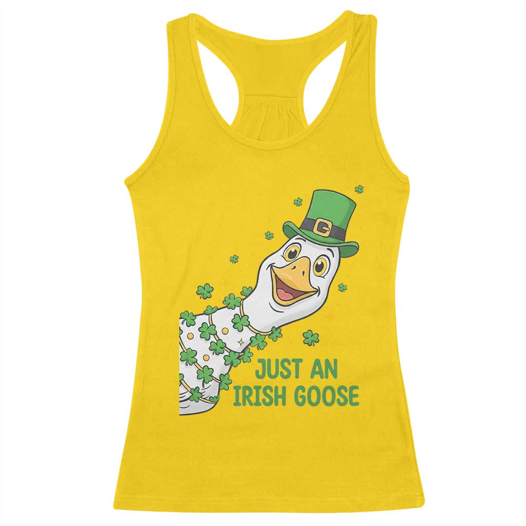 Just An Irish Goose Racerback Tank Top Funny St Patricks Day