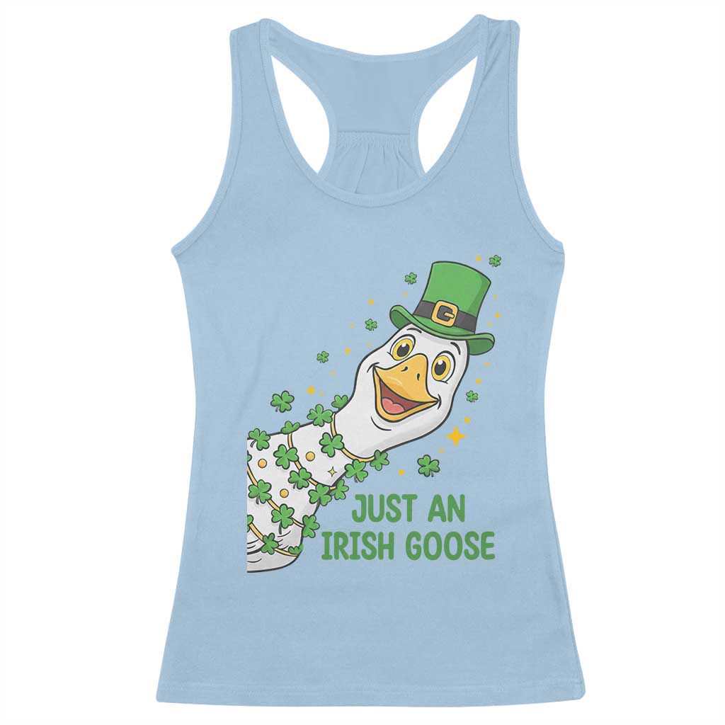 Just An Irish Goose Racerback Tank Top Funny St Patricks Day