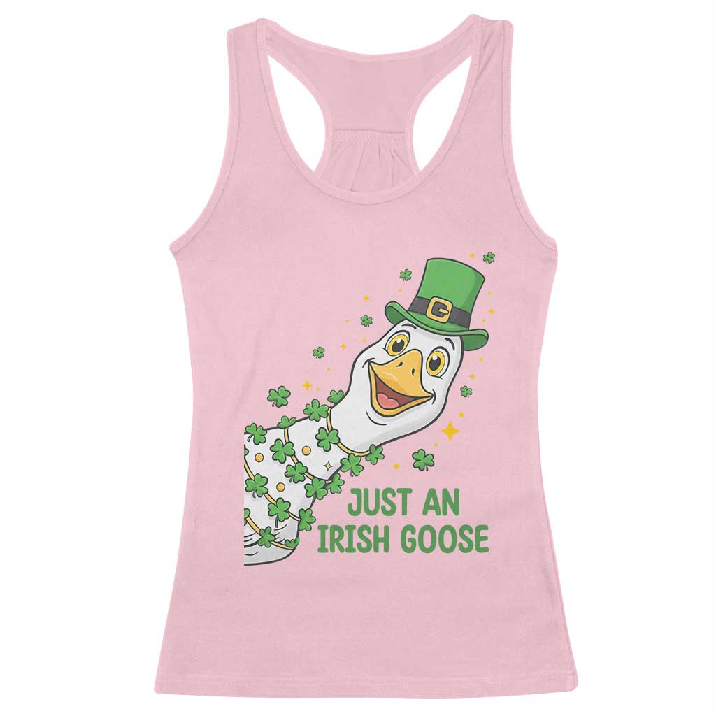 Just An Irish Goose Racerback Tank Top Funny St Patricks Day