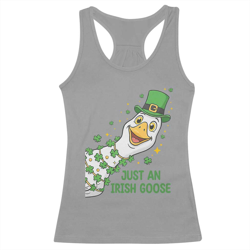 Just An Irish Goose Racerback Tank Top Funny St Patricks Day
