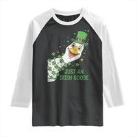 Just An Irish Goose Raglan Shirt Funny St Patricks Day
