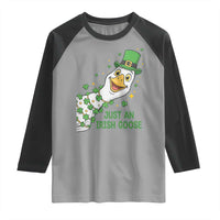 Just An Irish Goose Raglan Shirt Funny St Patricks Day