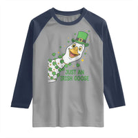 Just An Irish Goose Raglan Shirt Funny St Patricks Day