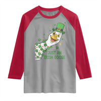 Just An Irish Goose Raglan Shirt Funny St Patricks Day