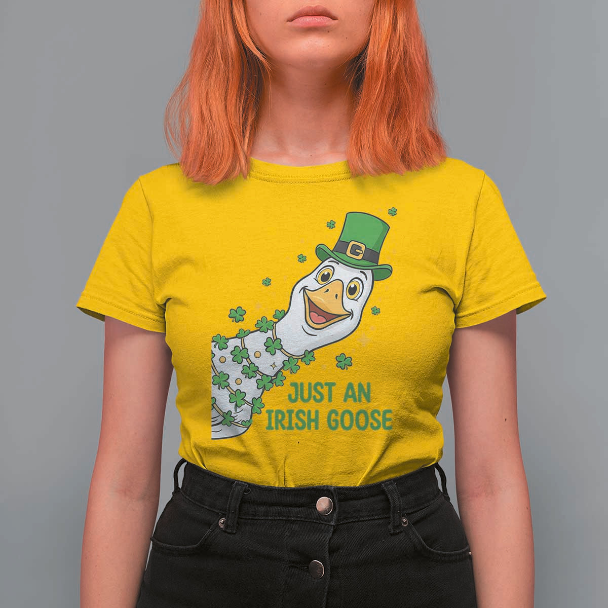 Just An Irish Goose T Shirt For Women Funny St Patricks Day