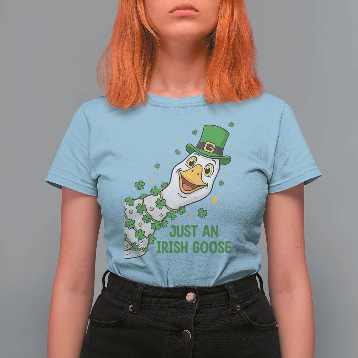 Just An Irish Goose T Shirt For Women Funny St Patricks Day