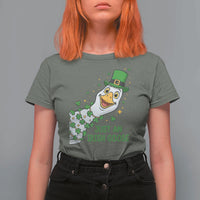 Just An Irish Goose T Shirt For Women Funny St Patricks Day