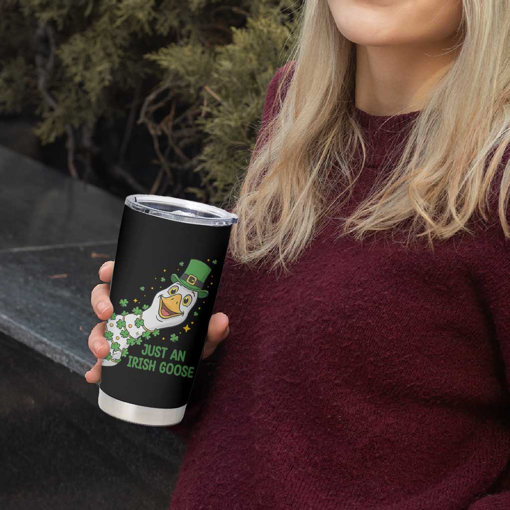 Just An Irish Goose Tumbler Cup Funny St Patricks Day