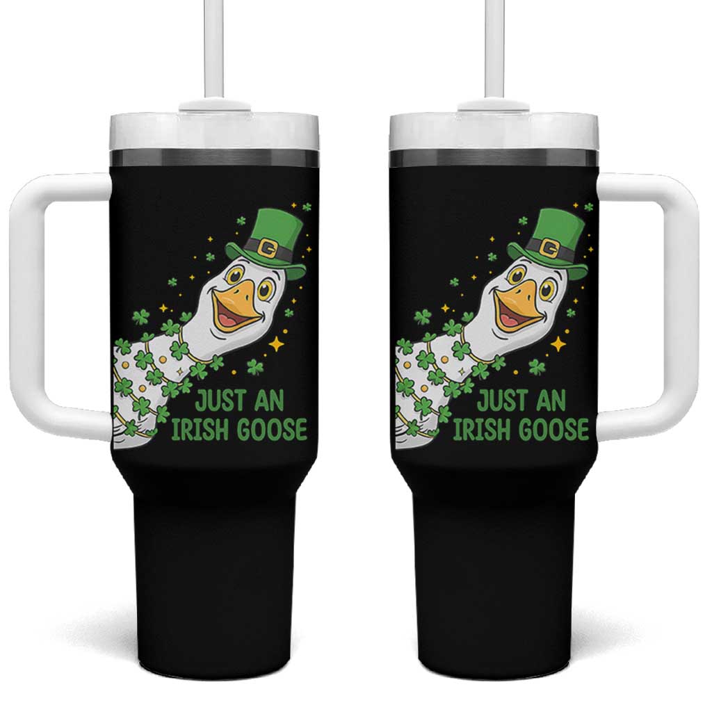 Just An Irish Goose Tumbler With Handle Funny St Patricks Day