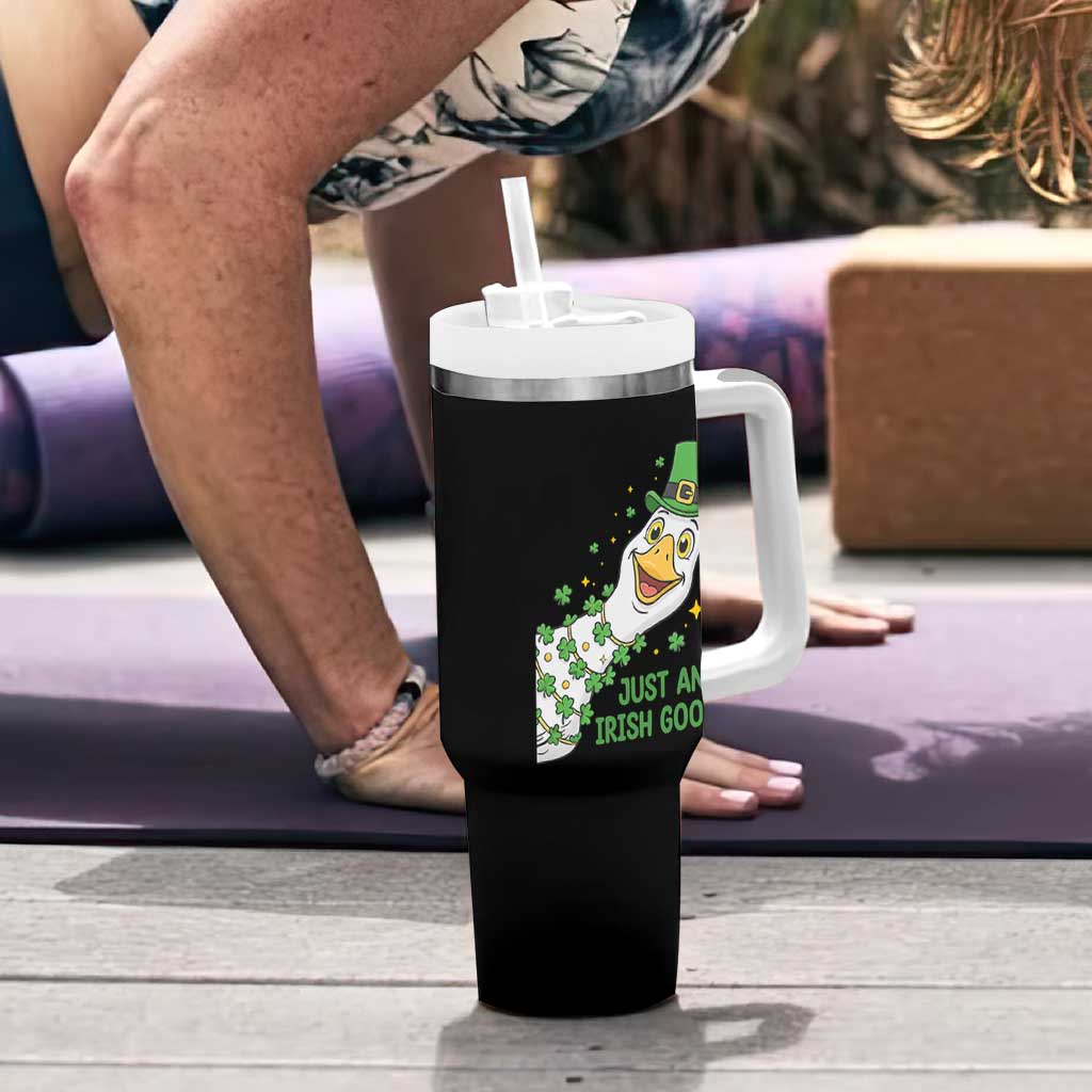 Just An Irish Goose Tumbler With Handle Funny St Patricks Day